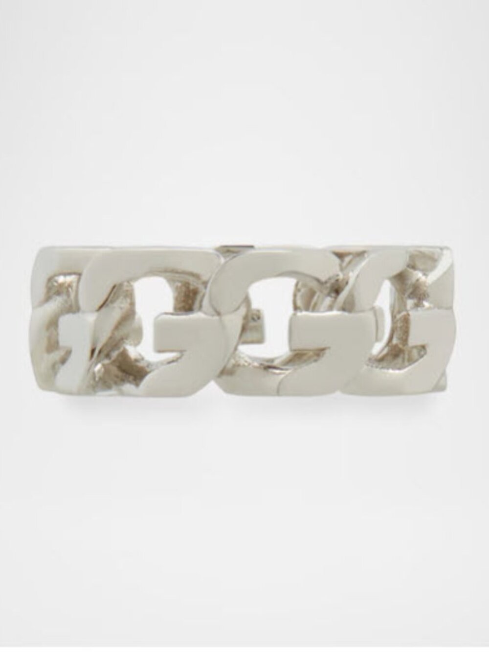 NIB Givenchy G Chain Ring in Silver Size 6